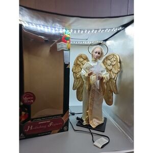 Vintage Holiday Creations NOEL Animated Christmas Angel 25" Light Up Star Works